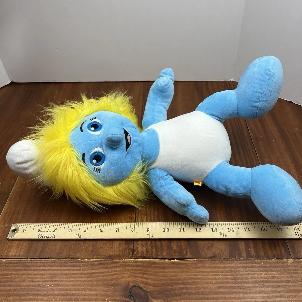 Smurf Build A Bear Workshop Blue Smurfette Girl Toy Plush Stuffed Animal 18